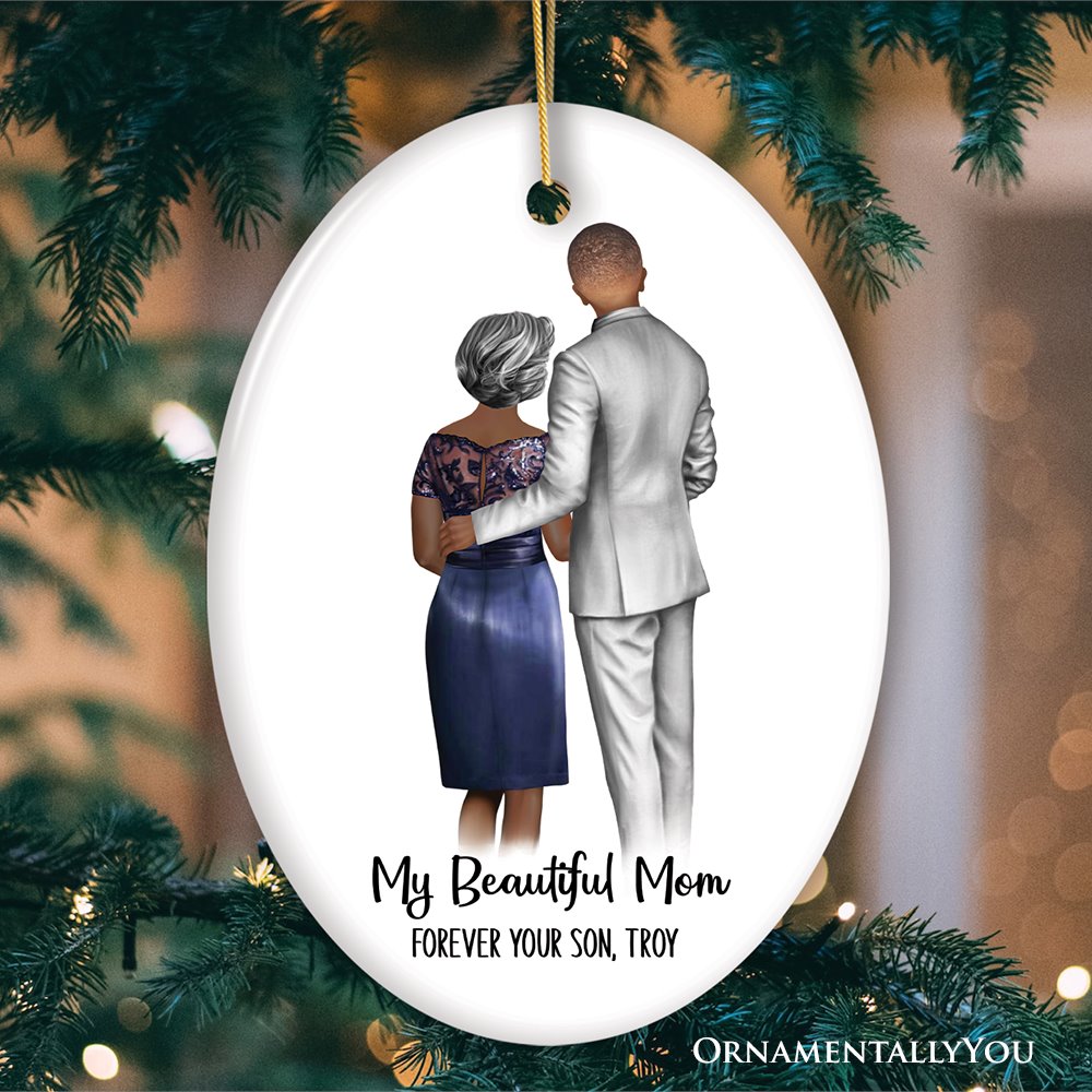 Mother and Son Wedding Groom Personalized Gift Ornament