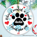 Personalized Dog Paw Ornament