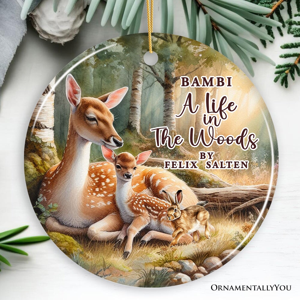 Bambi A Life in the Woods Ornament, Children Story Christmas Gift and Decor