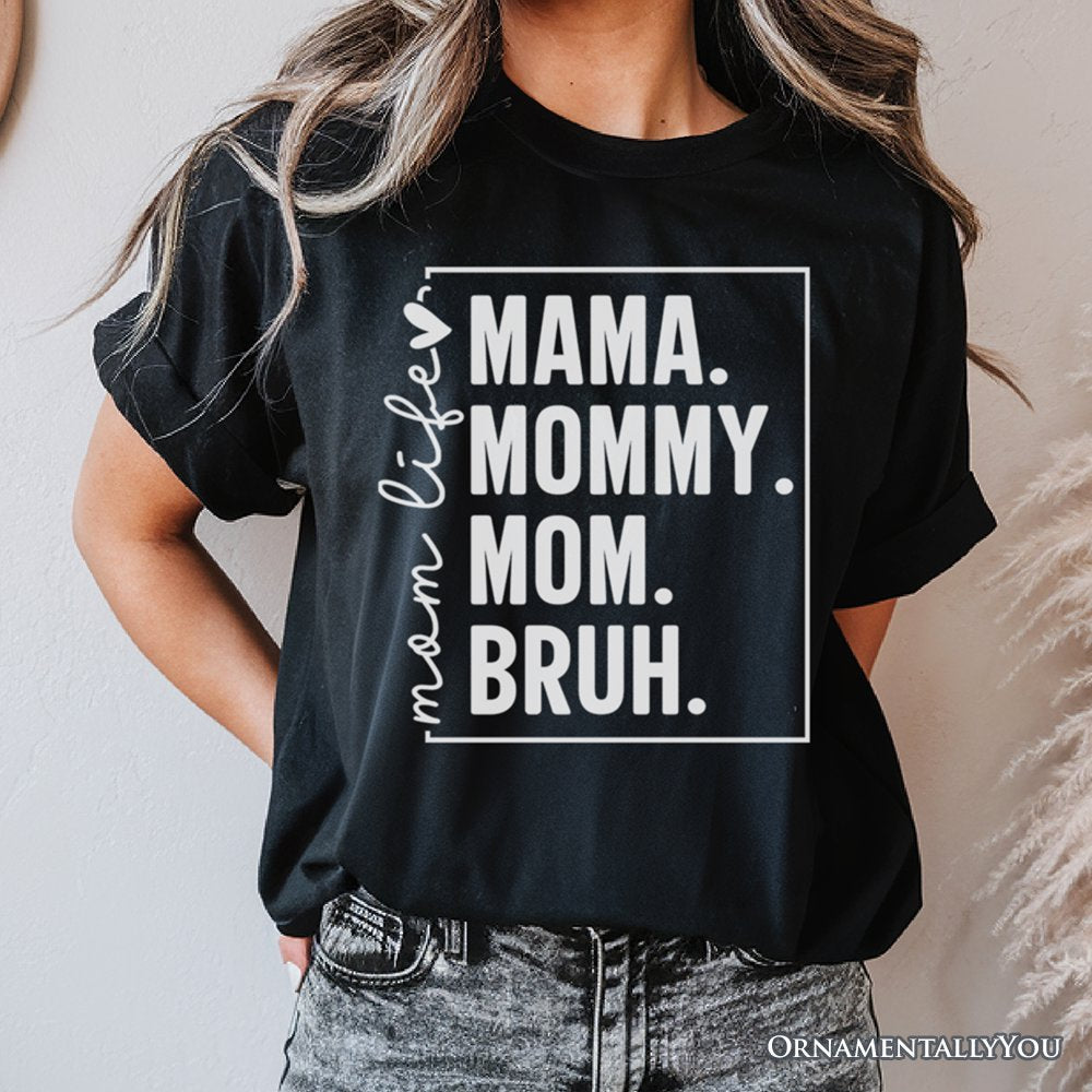 Funny Mom's Life T-Shirt, Black Minimalist Mama Tee for Stylish Mothers