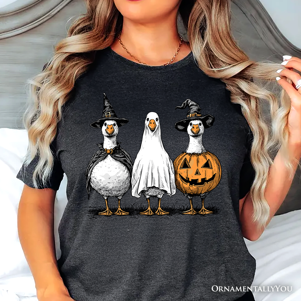 Haunting Honkers Goose T-Shirt, Funny Halloween Costumes Tee