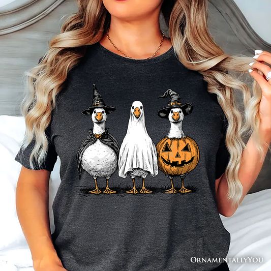Haunting Honkers Goose T-Shirt, Funny Halloween Costumes Tee