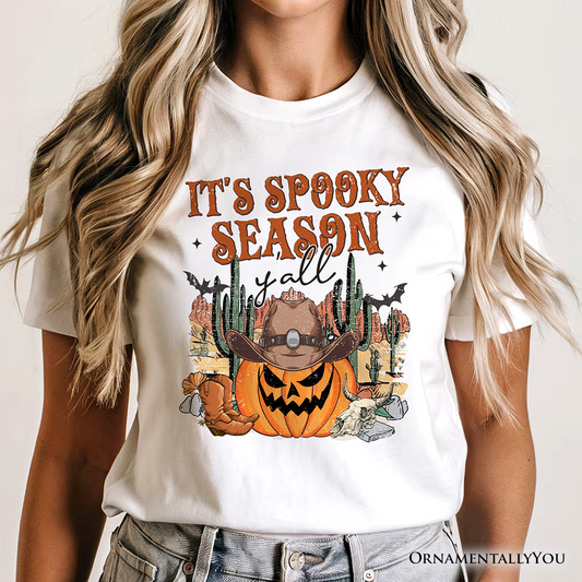 It's Spooky Season Y'all T-Shirt, Funny Western Halloween Tee for Pumpkin Cowboys