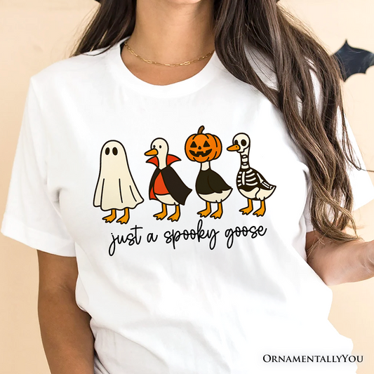 Just a Spooky Goose T-Shirt, Funny Halloween Costumes Tee