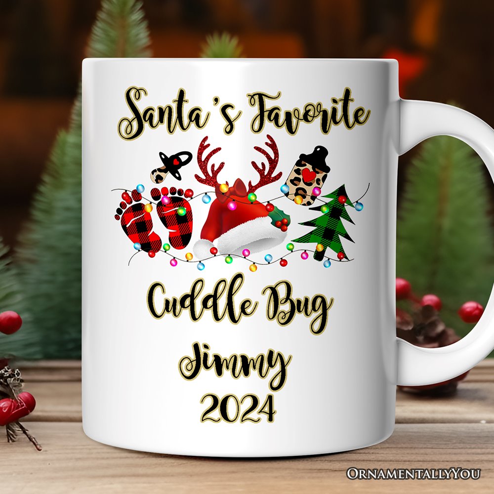 Personalized Mug Baby Christmas Buffalo Plaid Gift