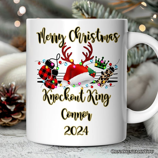 Personalized Mug Boxing Buffalo Plaid Christmas, Team and Coaches Gift