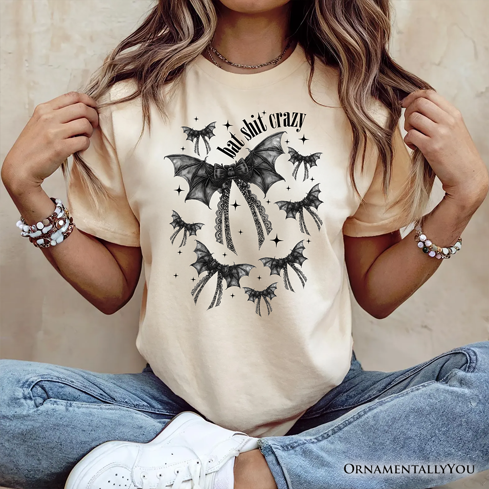 Bat Shit Crazy Coquette Bats T-Shirt, Funny Halloween Tee for Wild and Wicked Spirits