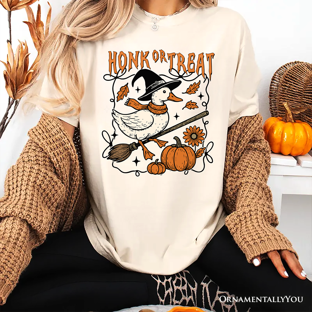 Honk or Treat Goose T-Shirt, Hilarious Halloween Tee for Silly Bird Enthusiasts