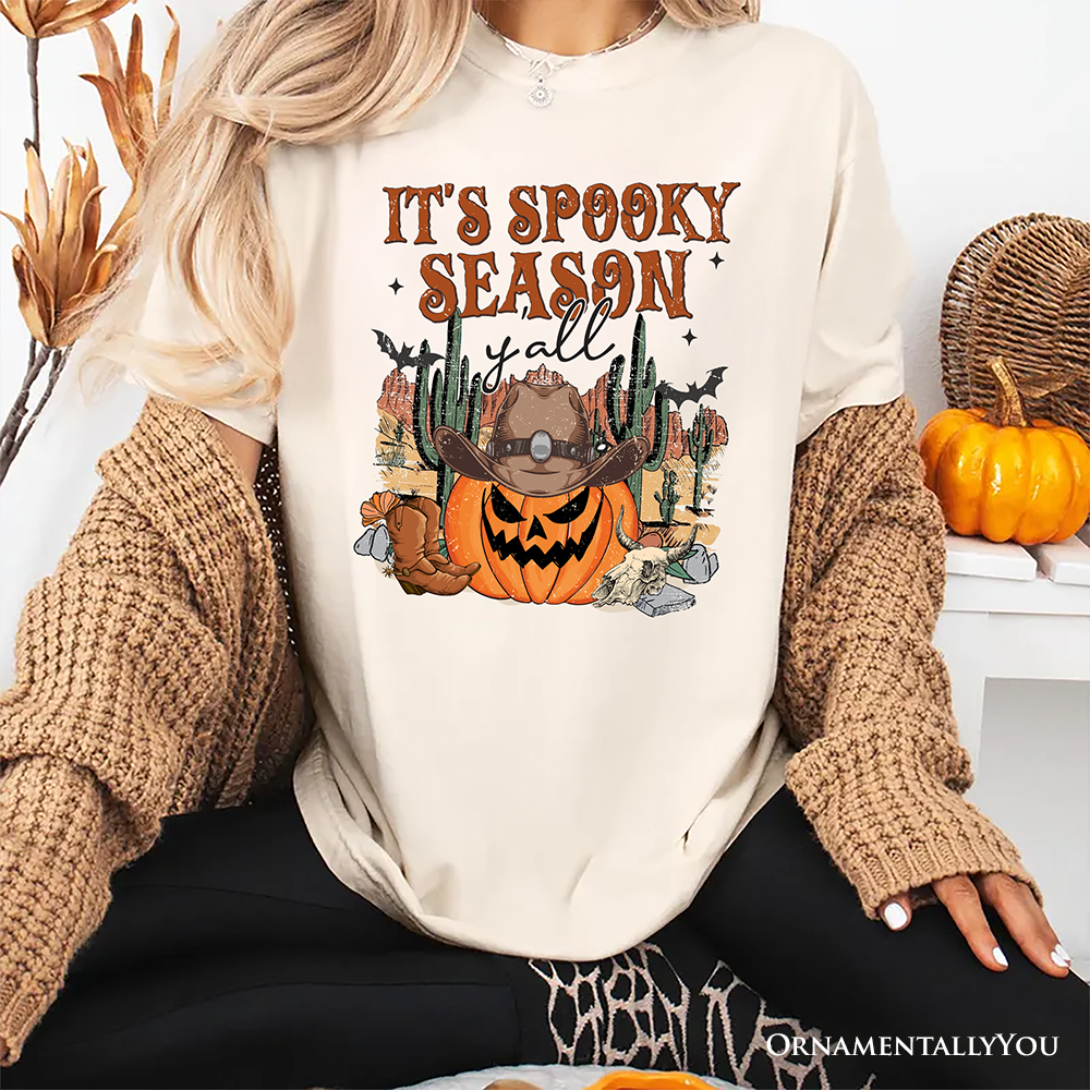 It's Spooky Season Y'all T-Shirt, Funny Western Halloween Tee for Pumpkin Cowboys