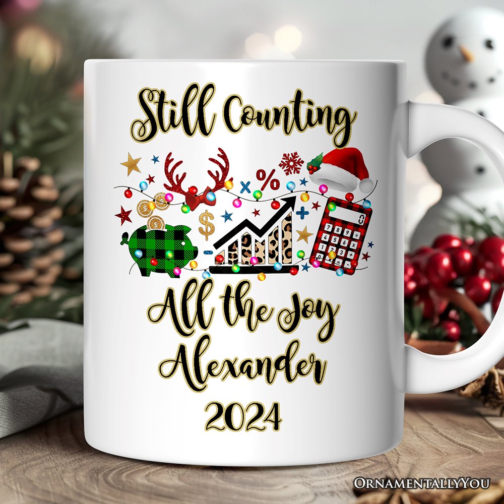 Personalized Mug Finance Professional Buffalo Plaid Christmas, Custom Accountant and Financial Advisor Gift