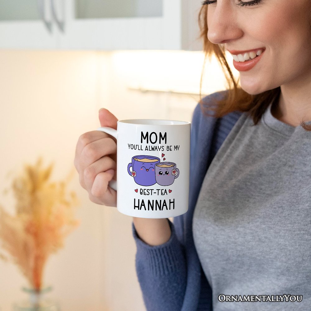 Mom Best-Tea Personalized Mug, Mother Best Friend Gift From Adults Children's With Custom Name