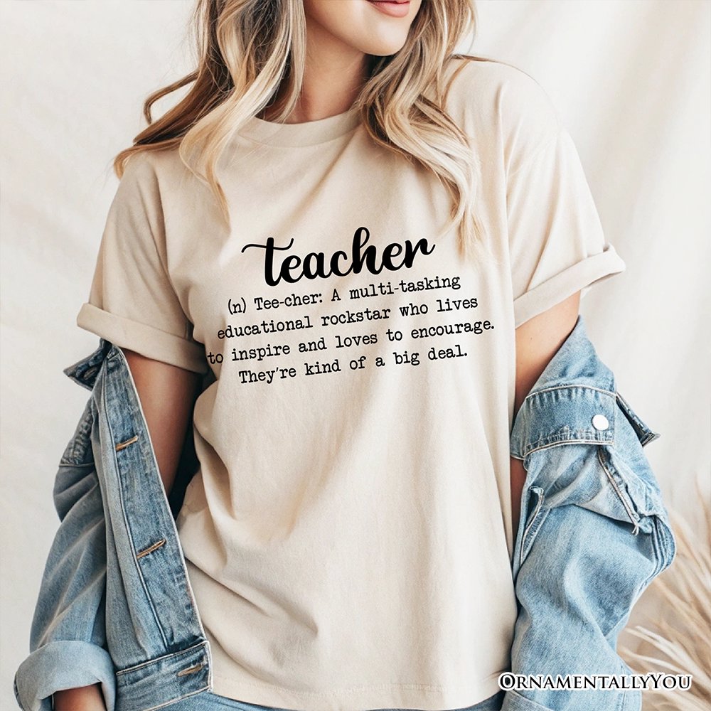 Teacher Definition T-Shirt, Inspirational Quote Tee for Educators