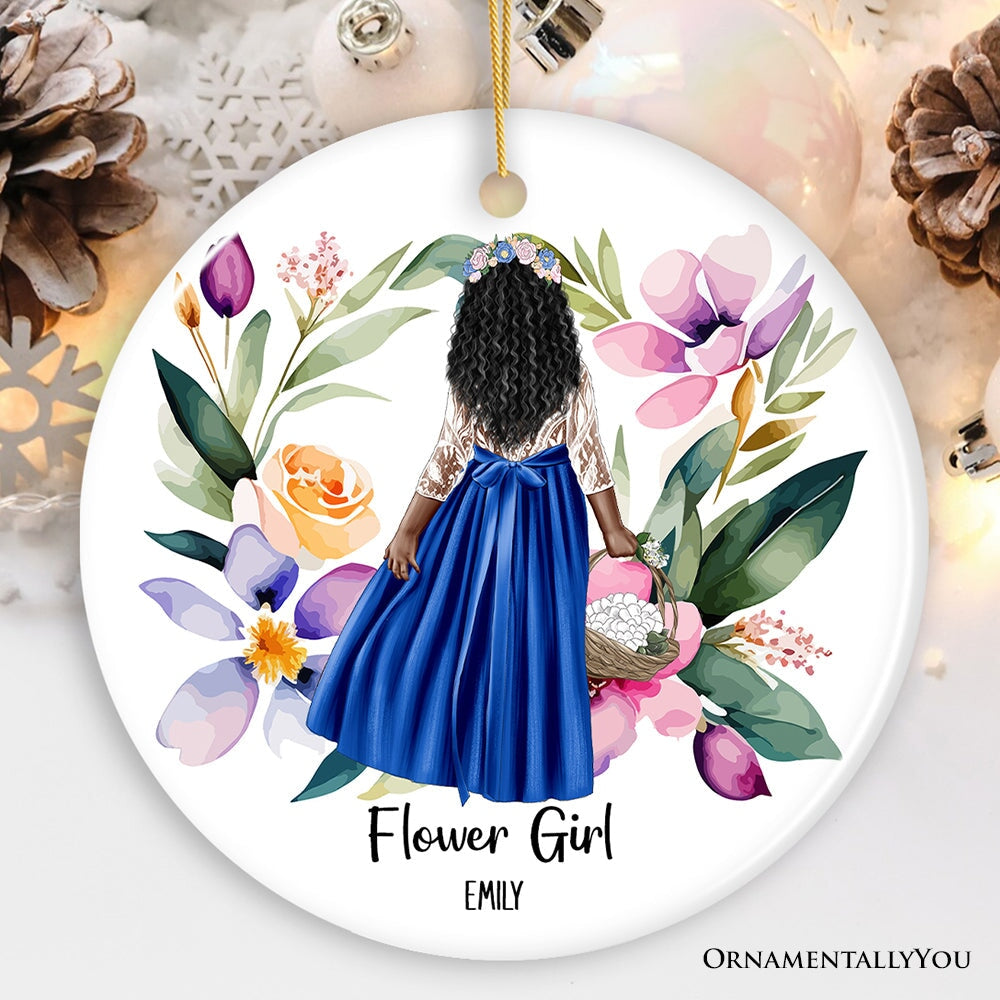 Flower Girl Personalized Ornament, Wedding Favors Gift