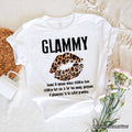 Glammy Leopard Lips T-Shirt, Coquette White Tee for Stylish and Glamorous Grandmas