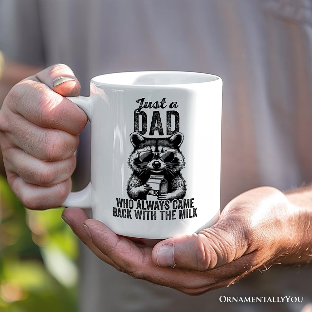 Just a Dad Who Back With Milk Personalized Mug, Funny Dad Gift with Custom Name