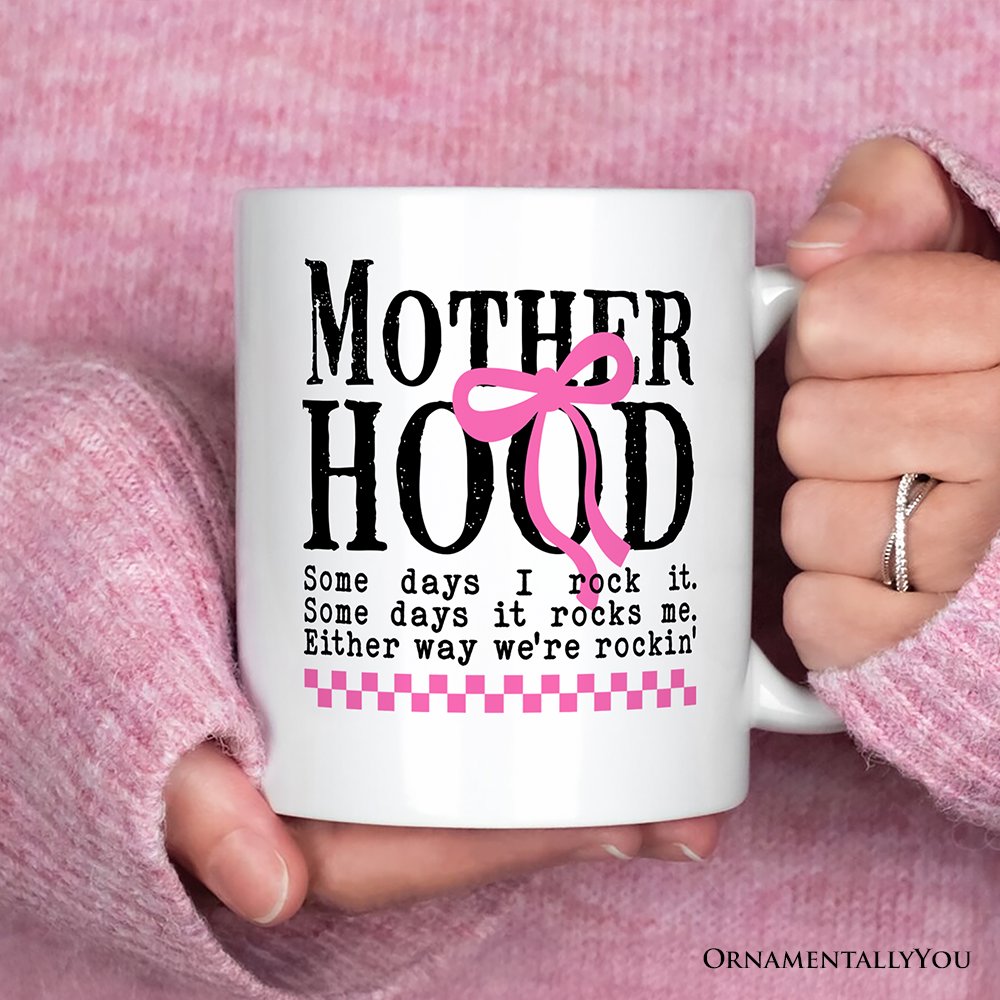 Motherhood Personalized Mug, Mom Gift With Custom Name