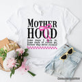 Motherhood Coquette Pink Bow T-Shirt, Retro Checkered White Tee for Sassy and Stylish Moms