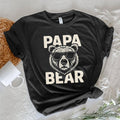 Papa Bear Sunglasses T-Shirt, Black Vintage Tee for Cool Dads