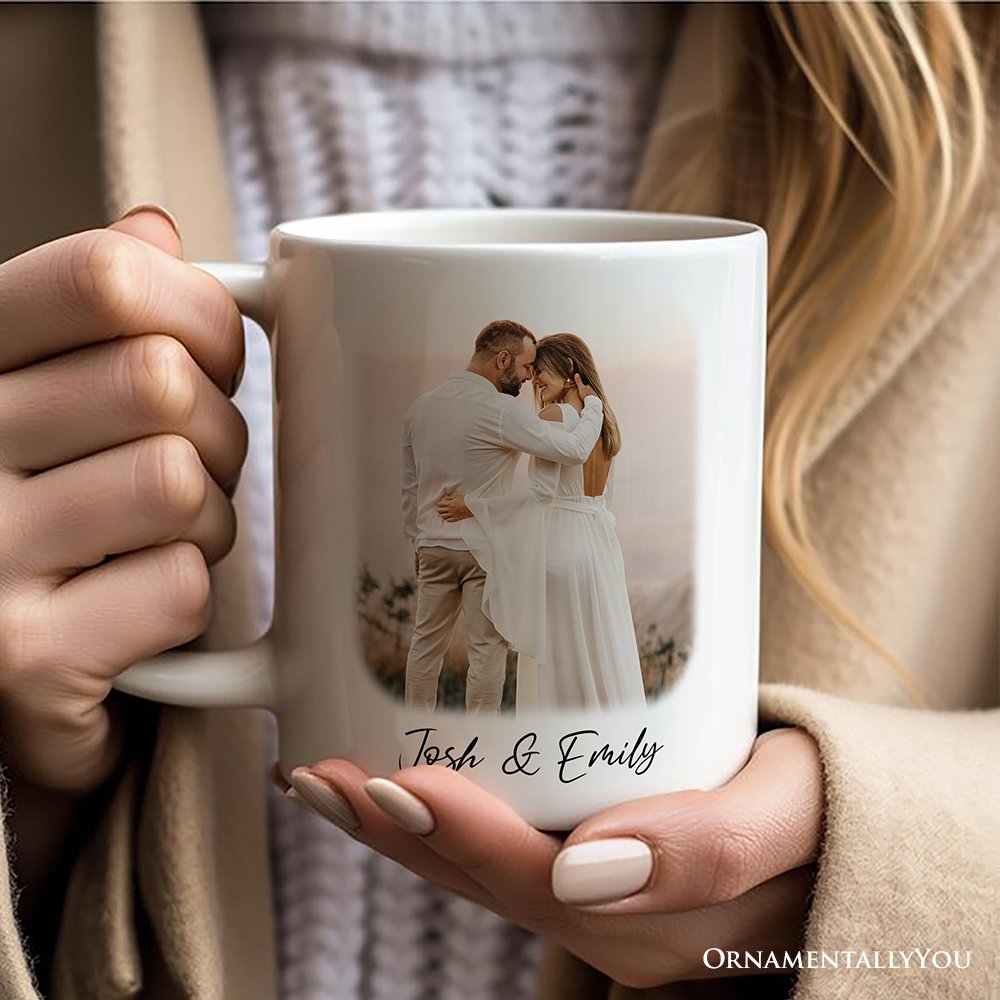 Personalized Photo Mug With Text, Custom Family Gift