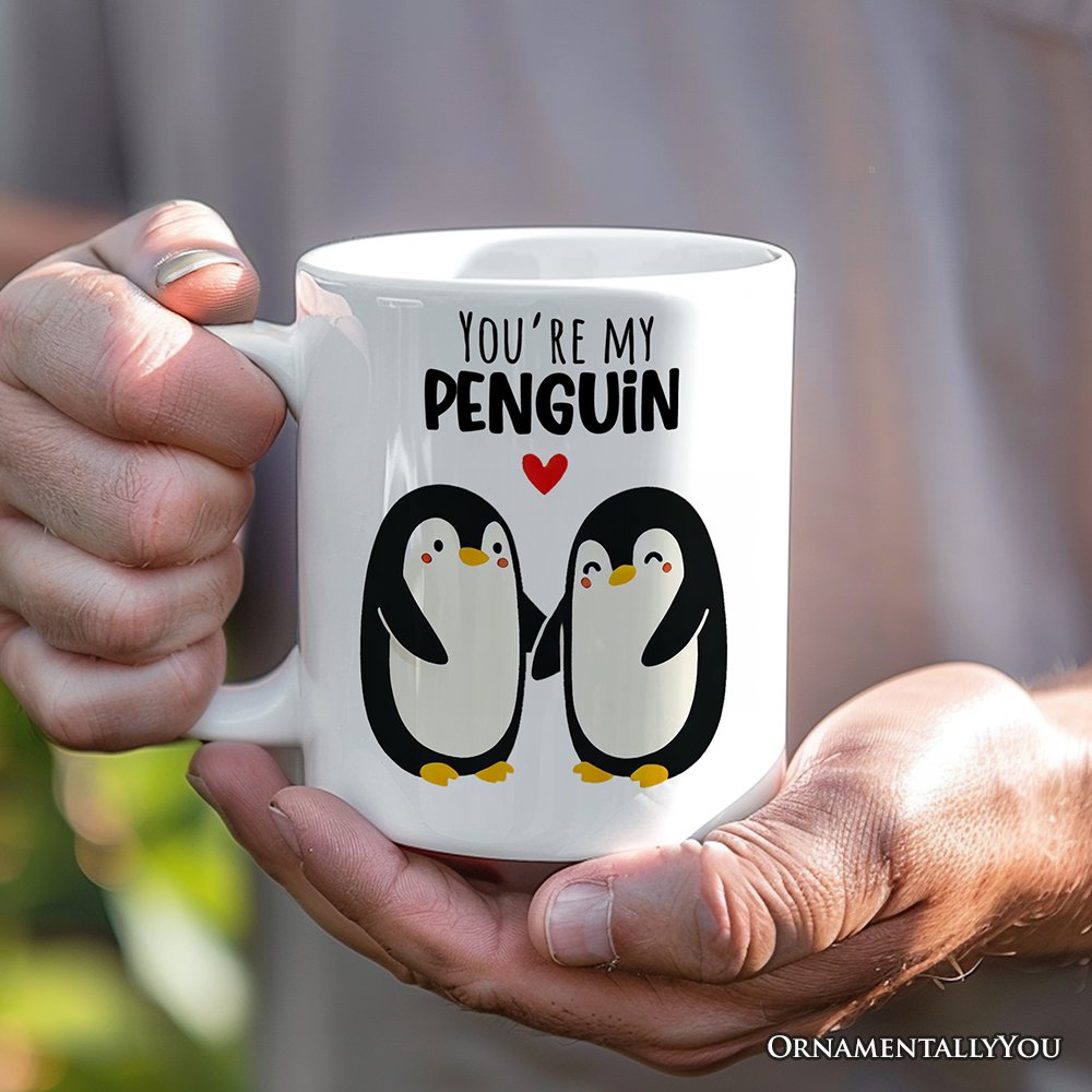 You're my Penguin Personalized Mug for Couple, Mate for Life Adorable Penguin Lover Gift With Custom Names