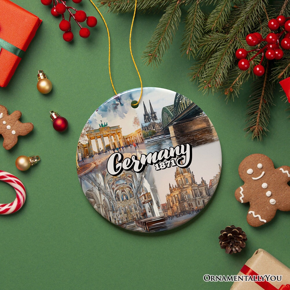 Artistic Germany Landmarks Ornament, Bavarian Heritage and Culture Christmas Gift and Travel Souvenir
