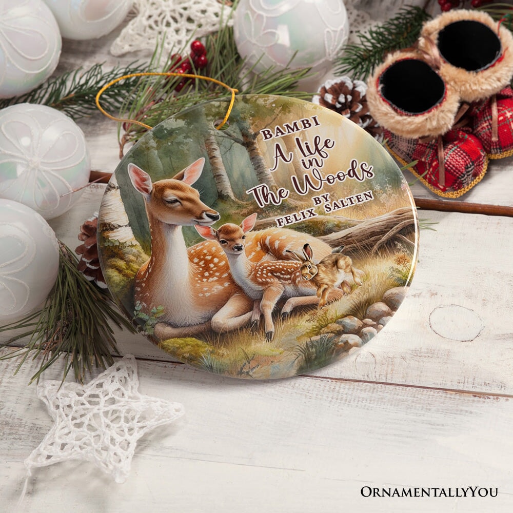 Bambi A Life in the Woods Ornament, Children Story Christmas Gift and Decor