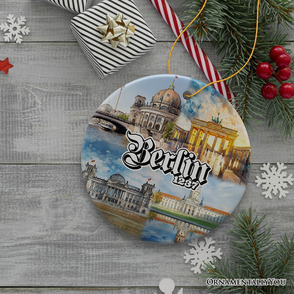 Culturally Artistic Berlin City Ceramic Ornament, Germany Historical Heritage Christmas Gift and Souvenir