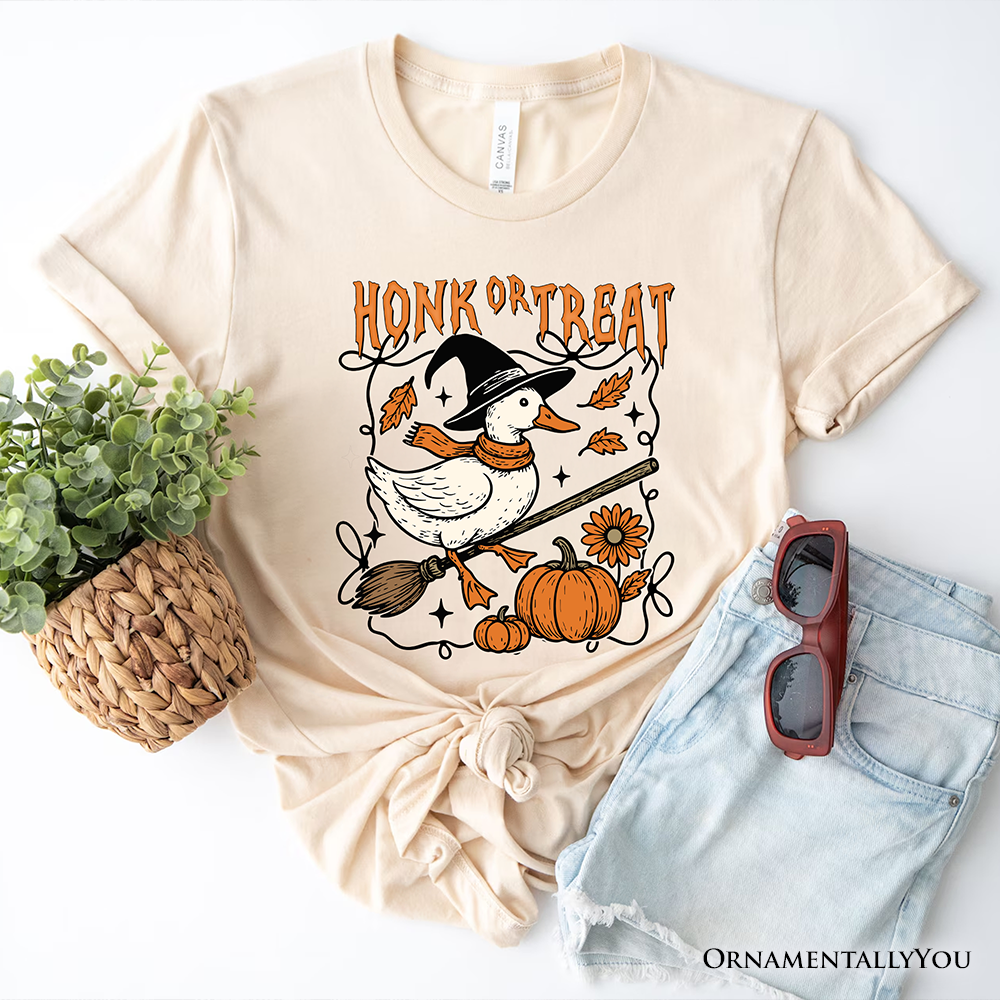 Honk or Treat Goose T-Shirt, Hilarious Halloween Tee for Silly Bird Enthusiasts