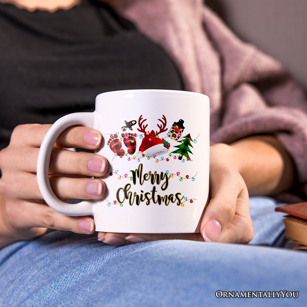 Personalized Mug Baby Christmas Buffalo Plaid Gift