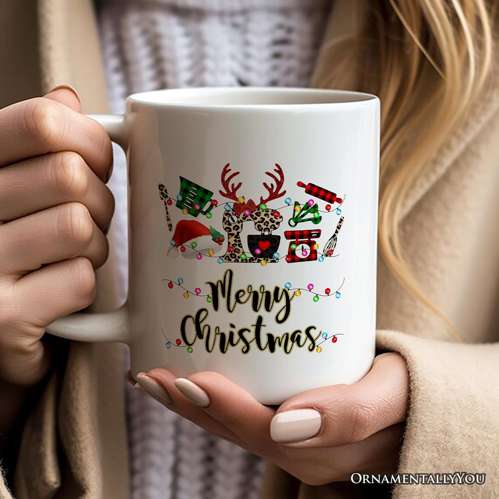 Personalized Mug Baker Buffalo Plaid Christmas, Baking Gift