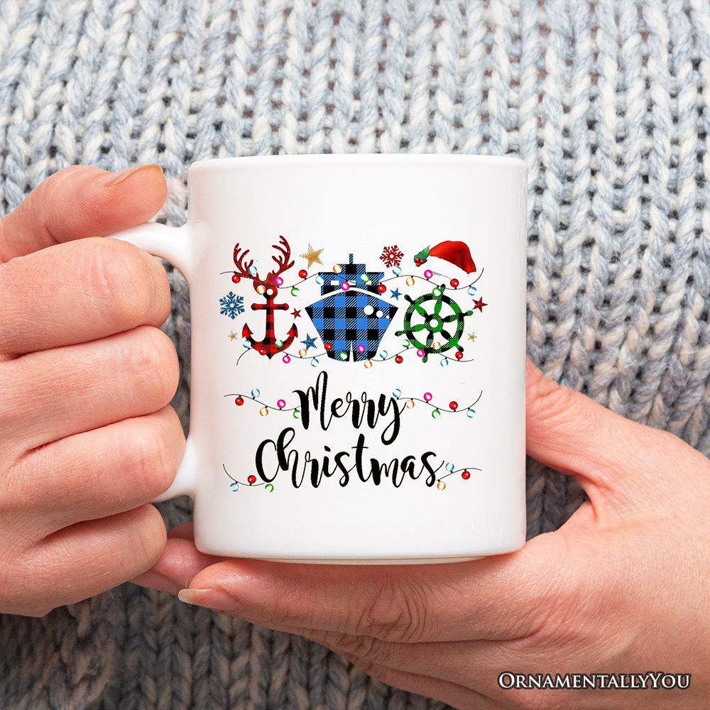 Personalized Mug Cruise Vacation Buffalo Plaid Christmas Gift