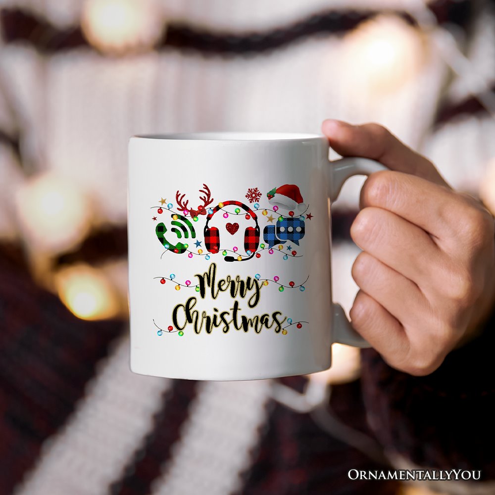 Personalized Mug Customer Service Representative Buffalo Plaid Christmas Gift