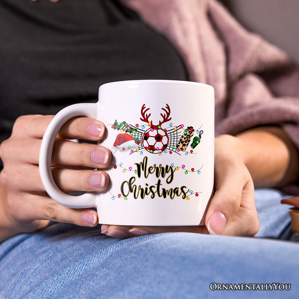 Personalized Mug Soccer Buffalo Plaid Christmas, Team and Coaches Gift