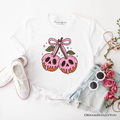 Sweet and Spooky Poison Cherries Halloween T-Shirt, Coquette Skulls Tee