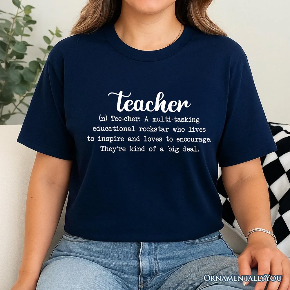 Teacher Definition T-Shirt, Inspirational Quote Tee for Educators