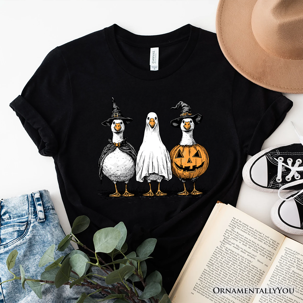 Haunting Honkers Goose T-Shirt, Funny Halloween Costumes Tee