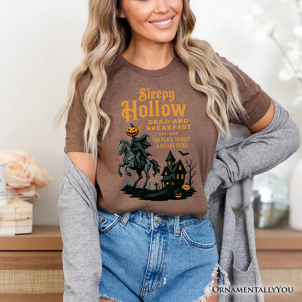 Headless Horseman Sleepy Hollow Halloween T-Shirt, Dead and Breakfast Retro Tee