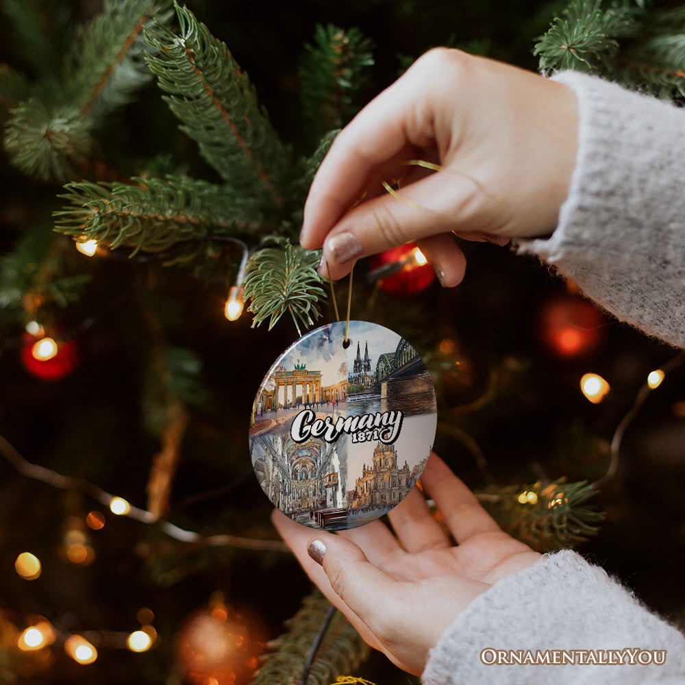 Artistic Germany Landmarks Ornament, Bavarian Heritage and Culture Christmas Gift and Travel Souvenir
