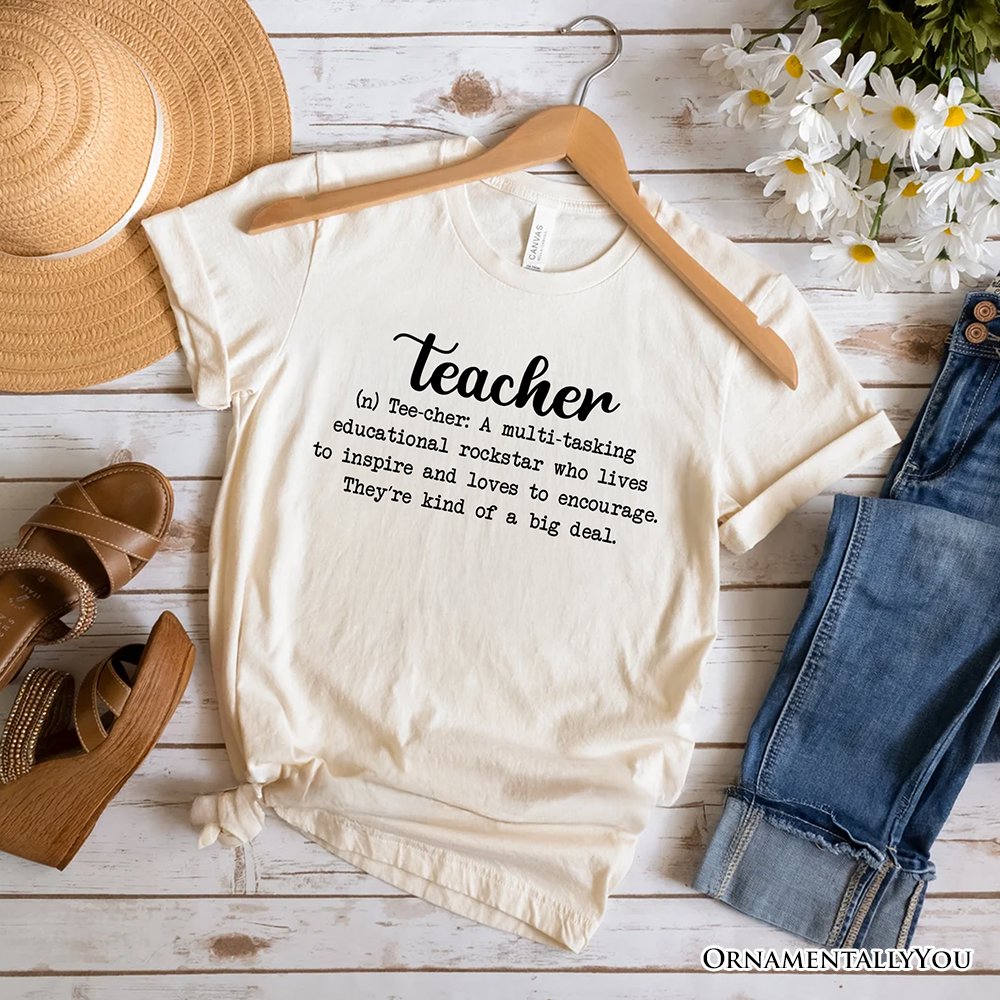 Teacher Definition T-Shirt, Inspirational Quote Tee for Educators