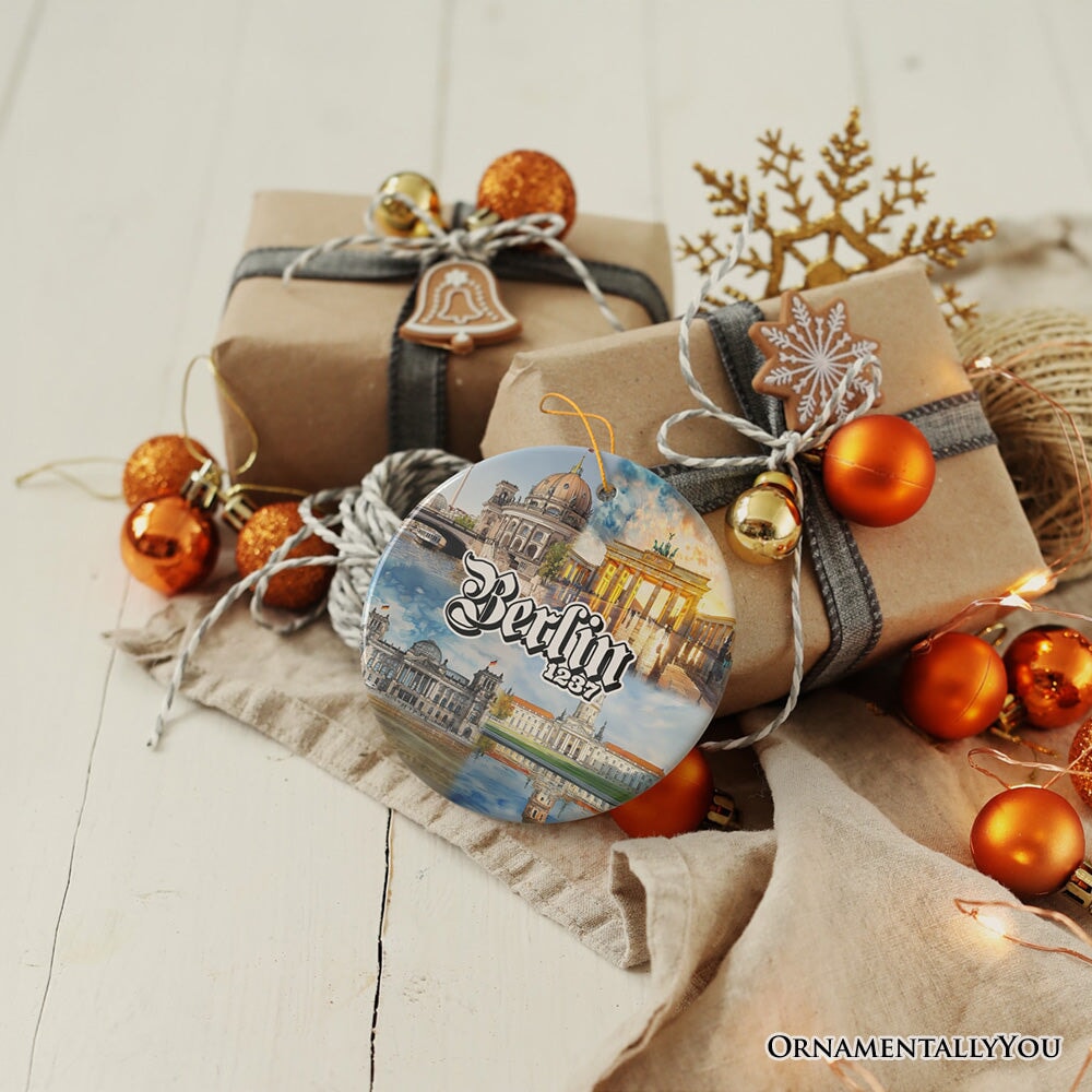 Culturally Artistic Berlin City Ceramic Ornament, Germany Historical Heritage Christmas Gift and Souvenir