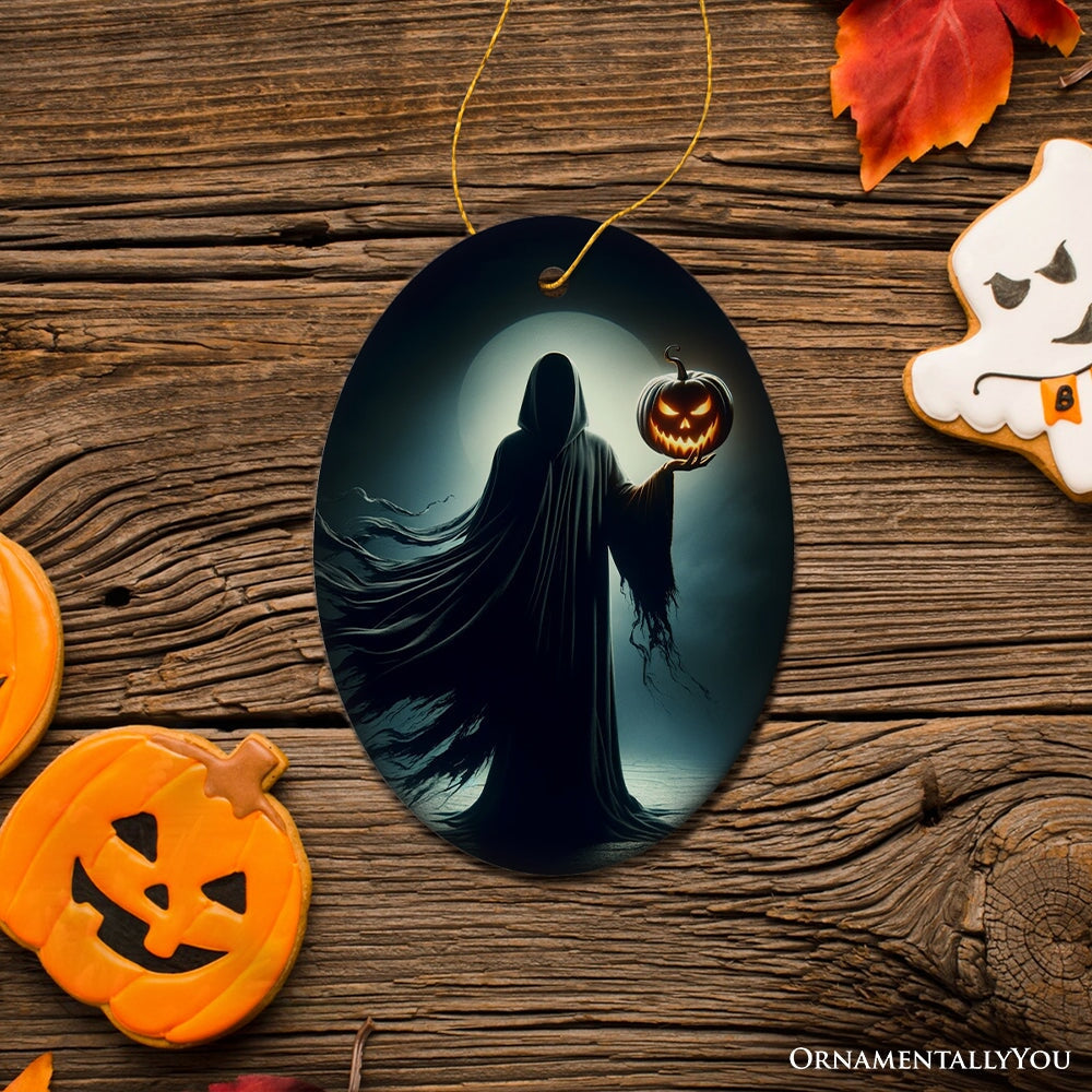 The Pumpkin Reaper Horror Ornament, Halloween Tree Decoration