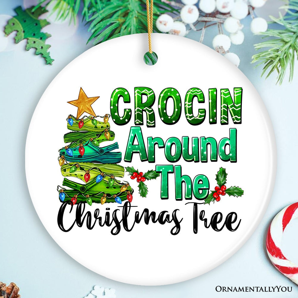 Crocin’ Around The Christmas Tree Joyfully Funny Christmas Ornament