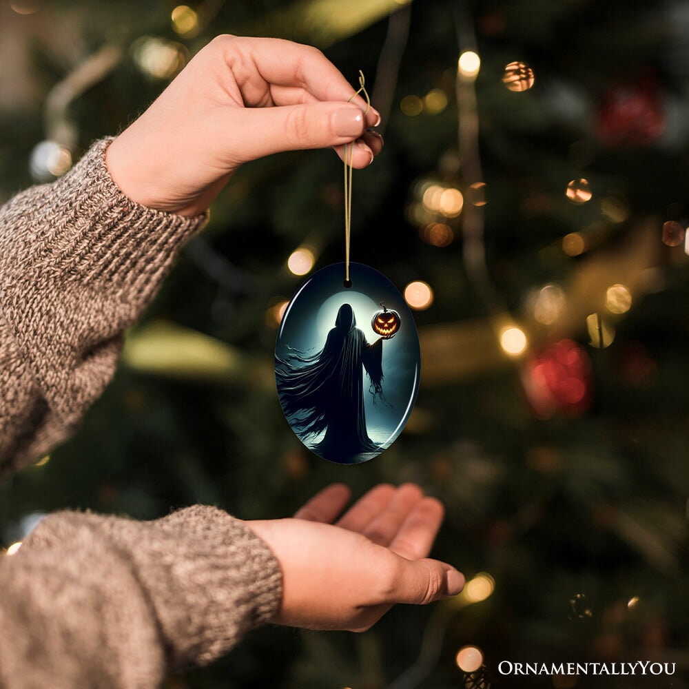 The Pumpkin Reaper Horror Ornament, Halloween Tree Decoration