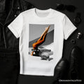 Sass is Sacrosanct Concept Art Graphic T-Shirt, Sexy Cat Woman Black and White Streetwear Tee