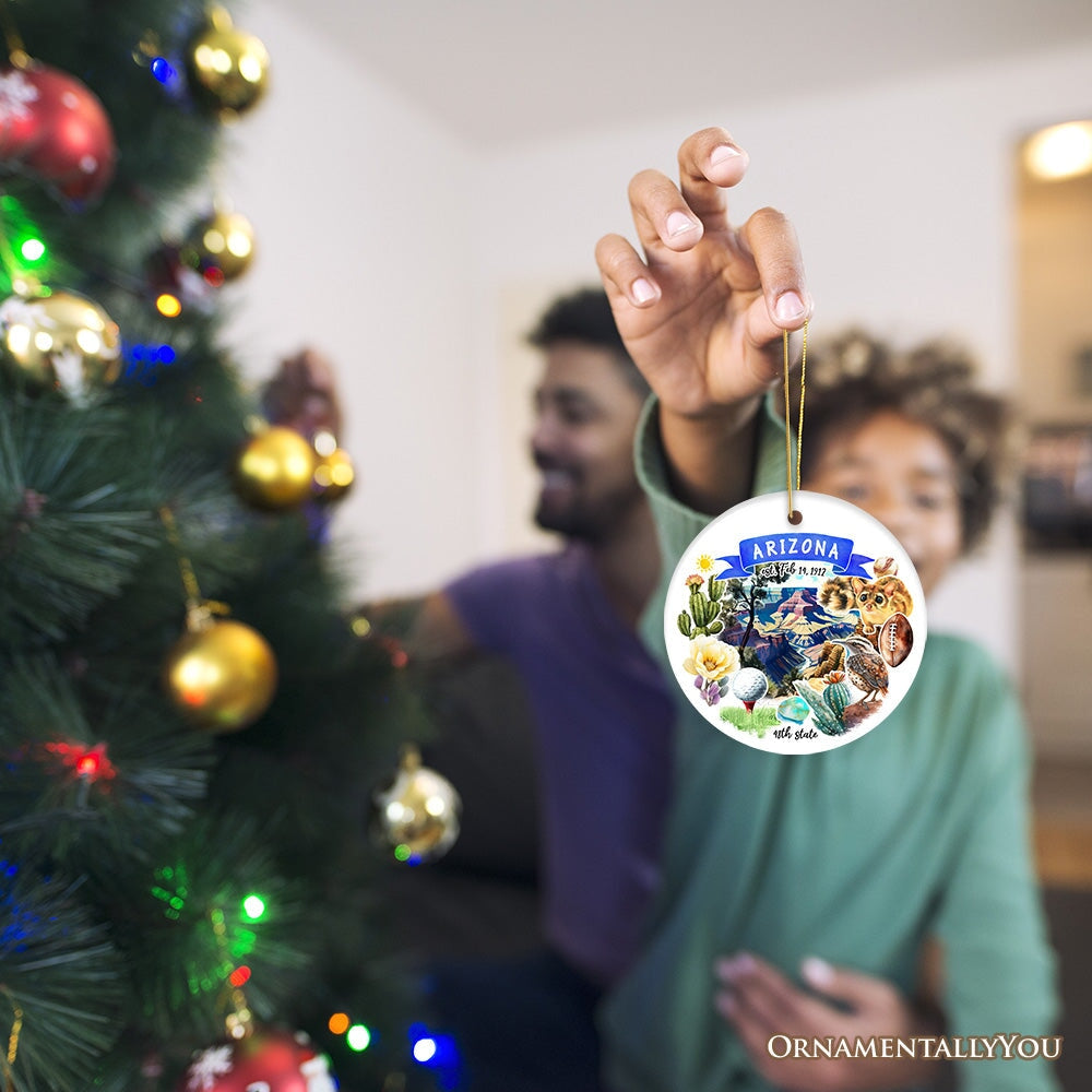 Artistic Arizona State Themes and Landmarks Christmas Ornament