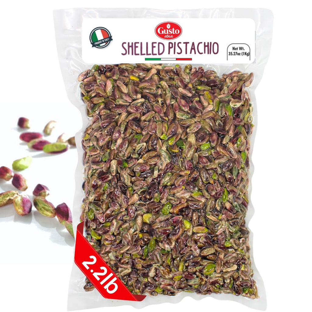 Gusto Etna, Turkish Pistachios No shell, Raw, Shelled, Unsalted, (1 kg) 2.2 lb