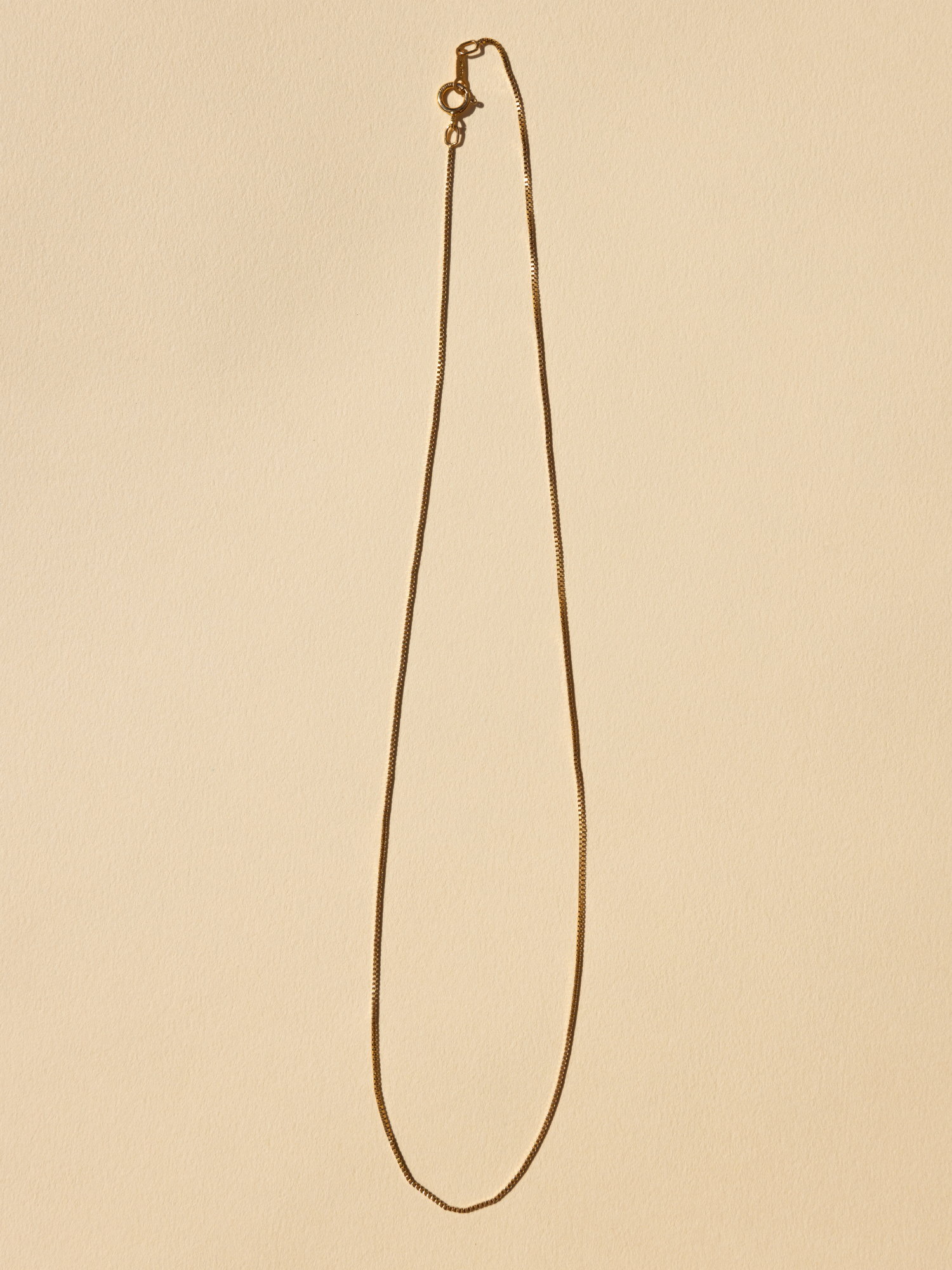 Delicate Staple Box Chain - Gold Filled