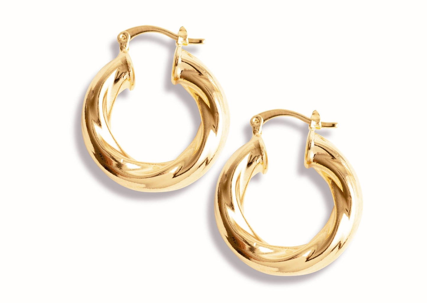 Gold Twist Hoops