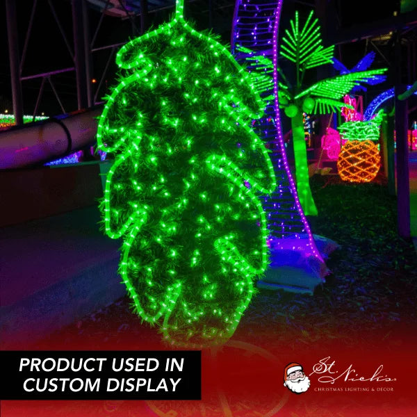 LED Mini Lights 5MM Green Twinkle Green Wire 6" Spacing