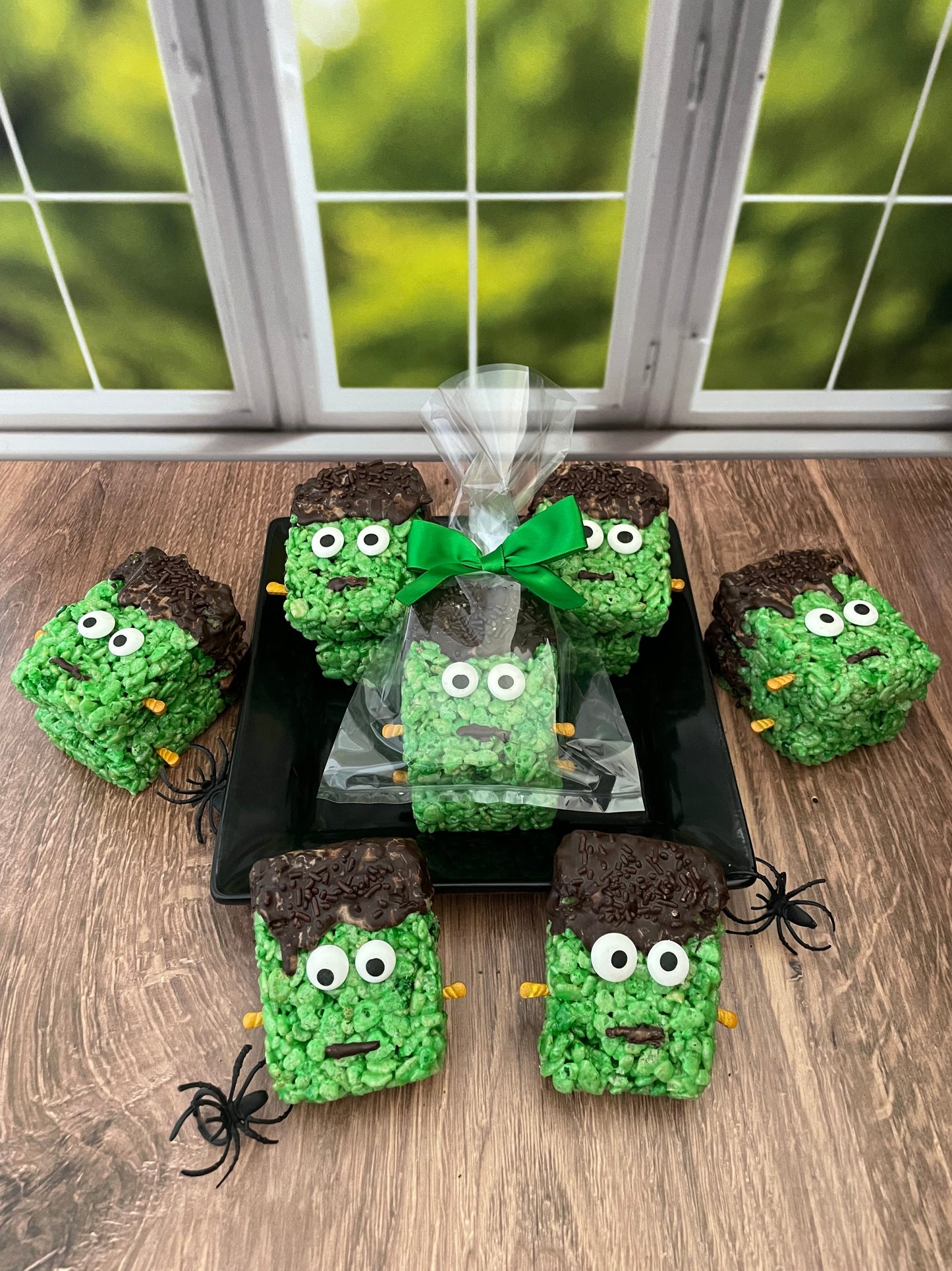 Halloween "Frankenstein" Rice Crispie Treats